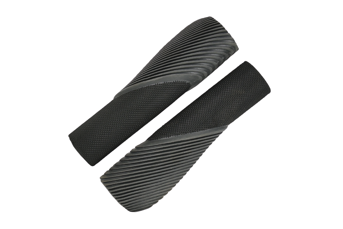 Грипсы MTB HL-G303-1 130mm, эргономические, резина, черно-серые