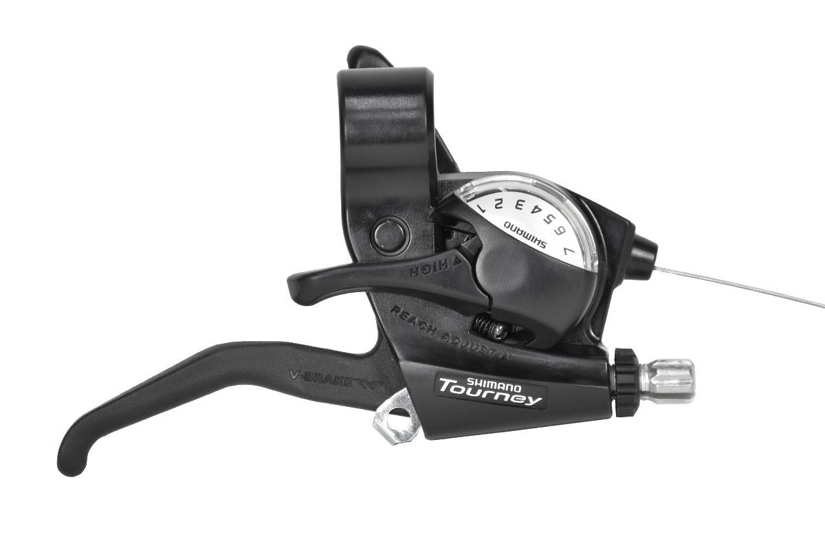 Шифтер/ручка тормоза SHIMANO ST-EF500-7R,правая,7-передач,трос 2000мм,черный Шифтер/ручка тормоза SHIMANO ST-EF500-7R,правая,7-передач,трос 2000мм,черный