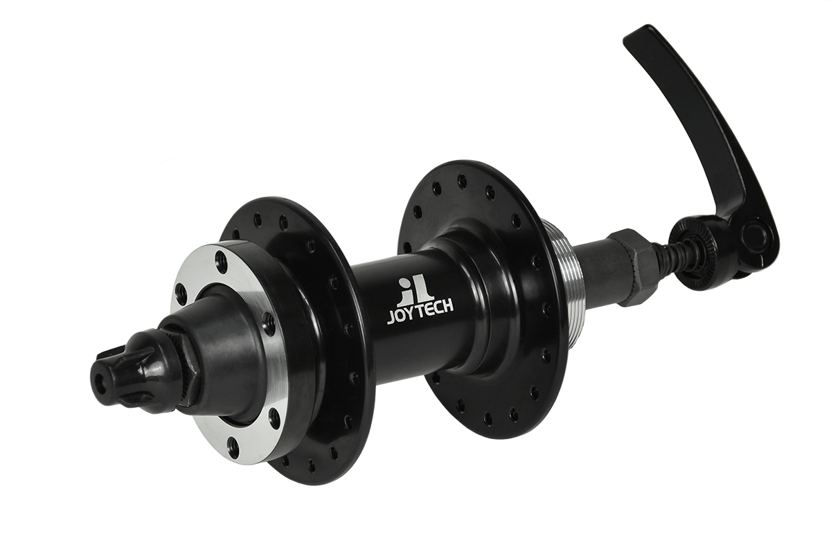 Втулка задняя JY-D242DSE DISC 14G*32H, эксцентрик, черная, крепление IS6